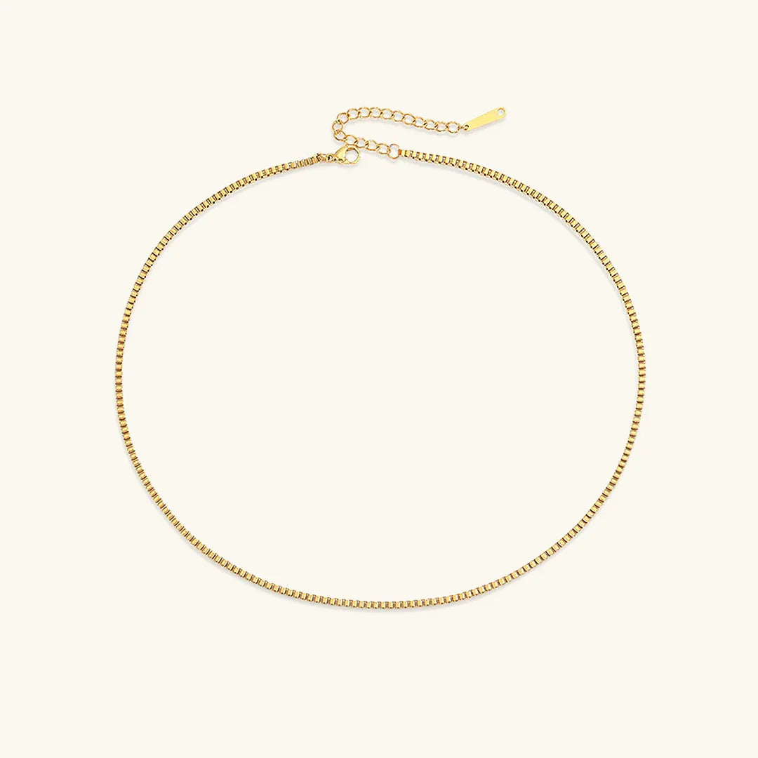 [Royal Vicky]Danica Box Chain Gold Necklace