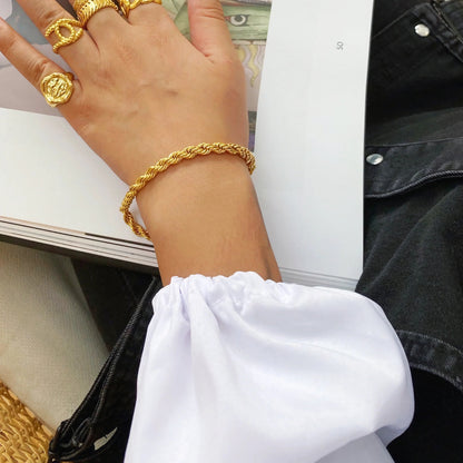 [Royal Vicky]Clara Rope Chain Gold Bracelet