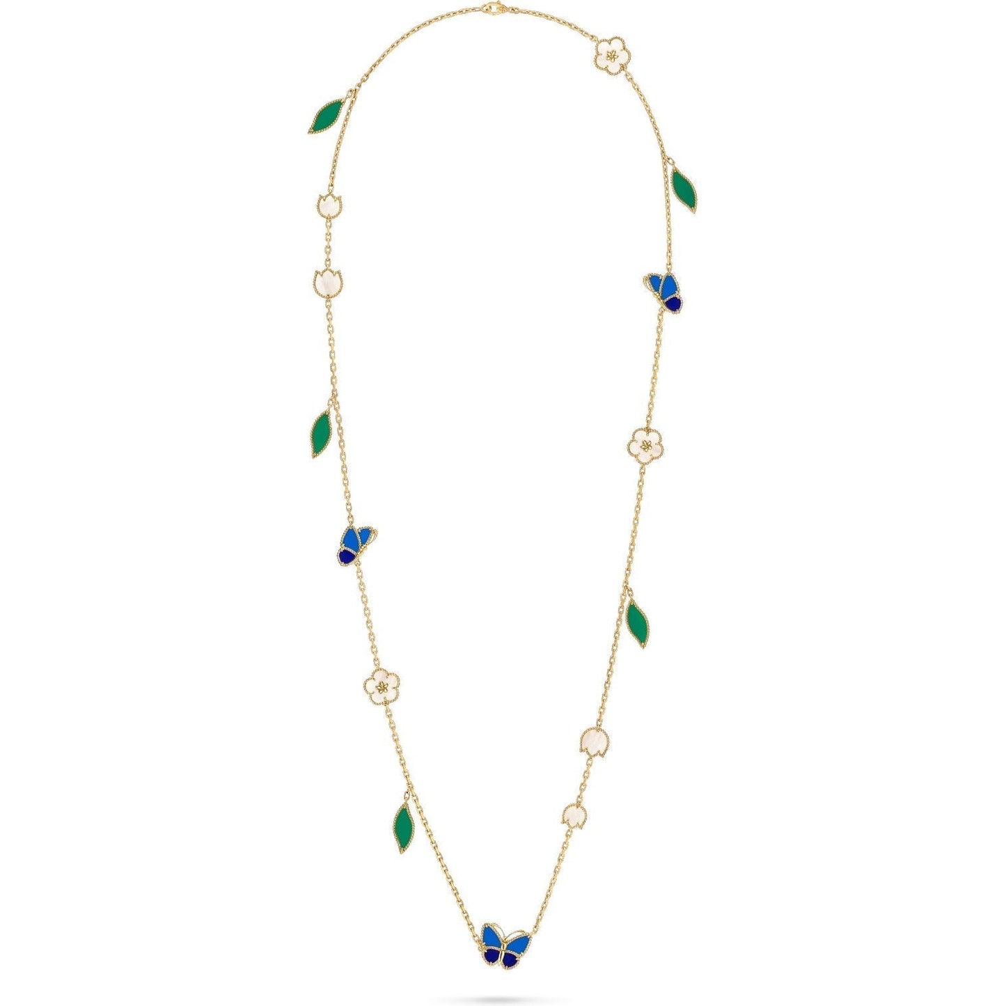 [Vicky]LUCKY SPRING BUTTERFLY 15 FLOWER NECKLACE