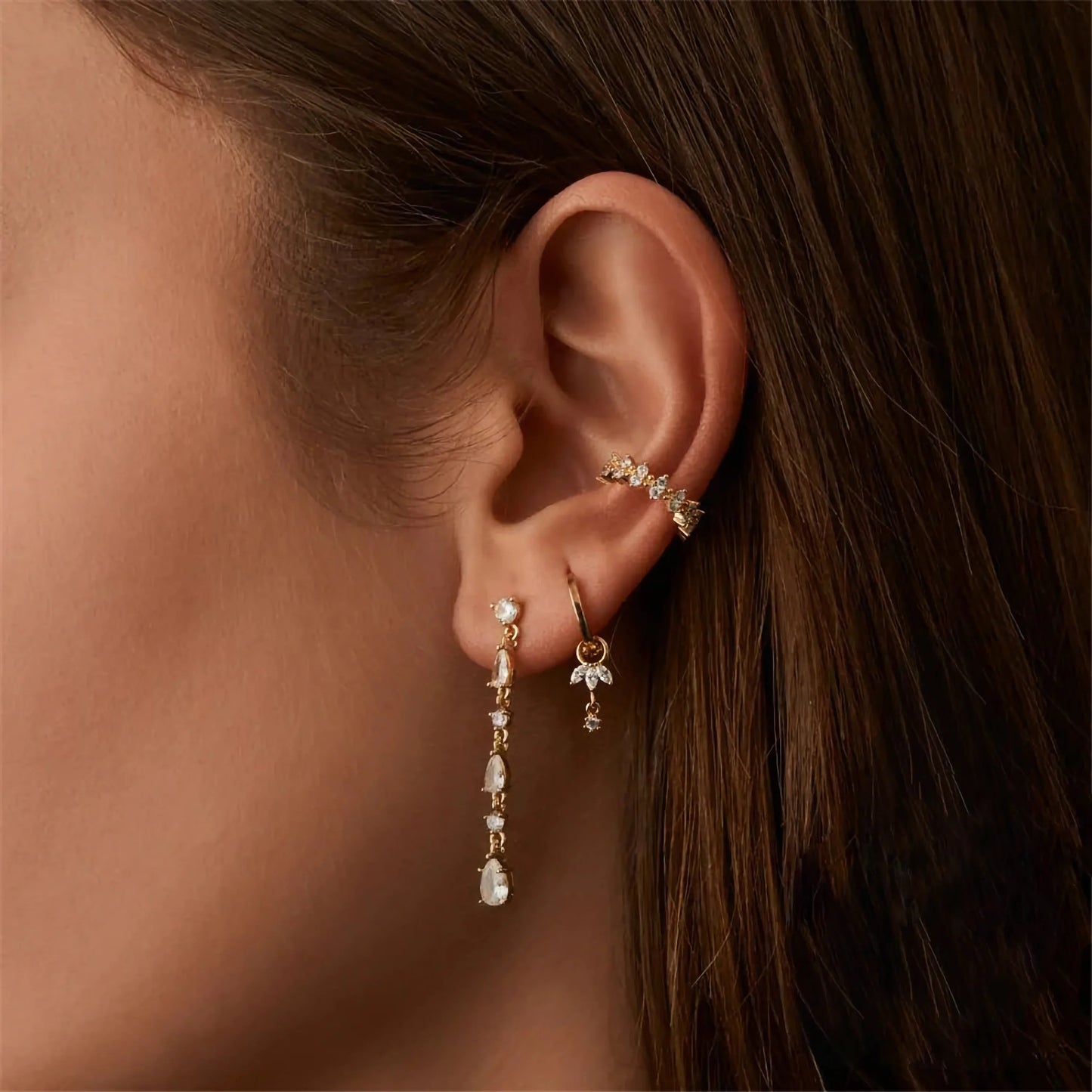 [Royal Vicky]Brooke Removable Charm Hoops