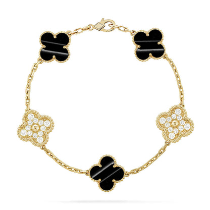 [Vicky] CLOVER 5 MOTIF PULSAR STONE BRACELET COLLECTION