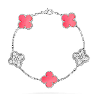 [Vicky] CLOVER 5 MOTIFS  PINK MOP BRACELET COLLECTION