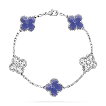 [Vicky]CLOVER 5 MOTIF BLUE VEINS BRACELET COLLECTION