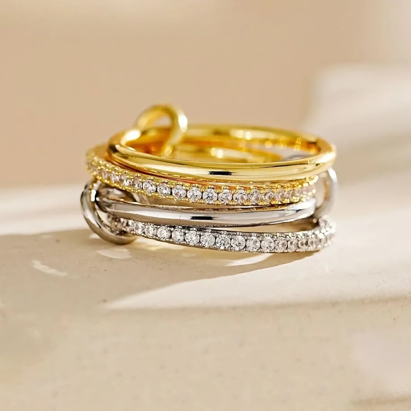 [Royal Vicky]Ivy Stacked Diamond Ring