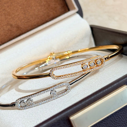 [Vicky]Move Pavé Diamond Bangle Bracelet M