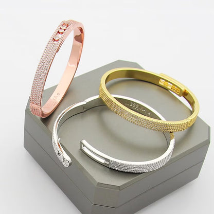 [Vicky]Move Noa Full Pavé Diamond Bangle Bracelet