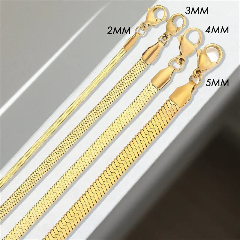 [Royal Vicky]Elizabeth Gold Herringbone Necklace