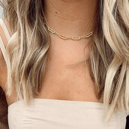 [Royal Vicky]Amber Gold Chain Necklace