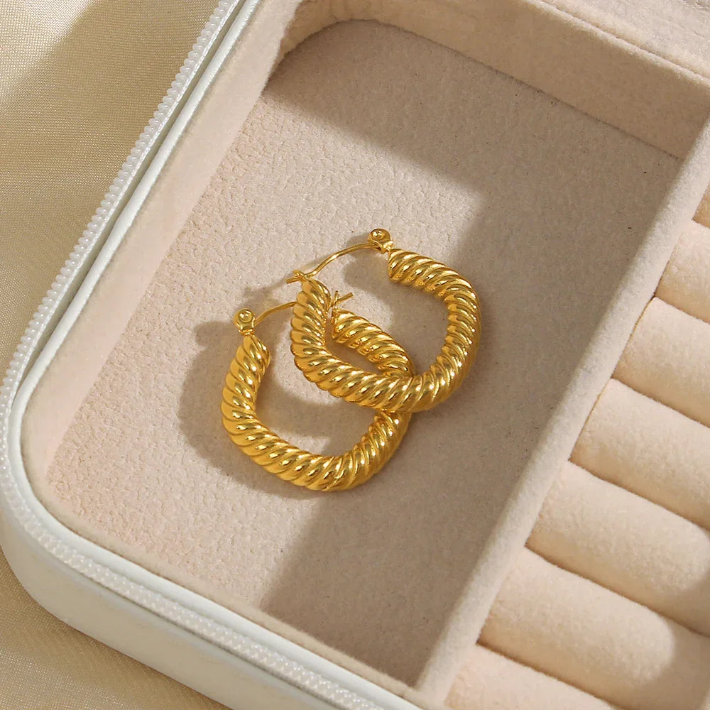 [Royal Vicky]Emani Twist Square Earrings