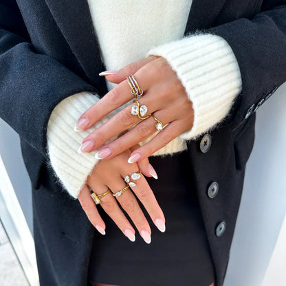 [Royal Vicky]Chastity Diamond Ring Stack