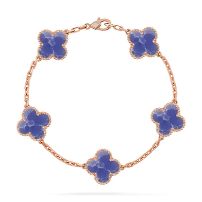 [Vicky]CLOVER 5 MOTIF BLUE VEINS BRACELET COLLECTION