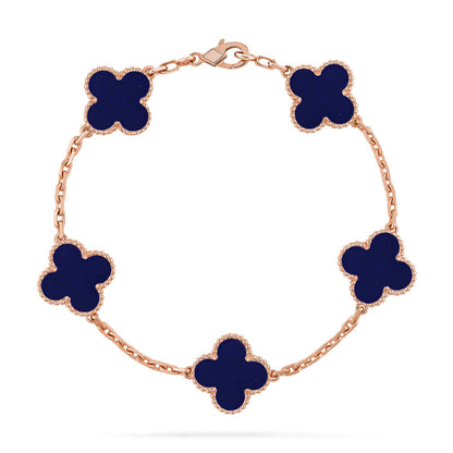 [Vicky]CLOVER 5 MOTIF LAPIS LAZULI BRACELET COLLECTION