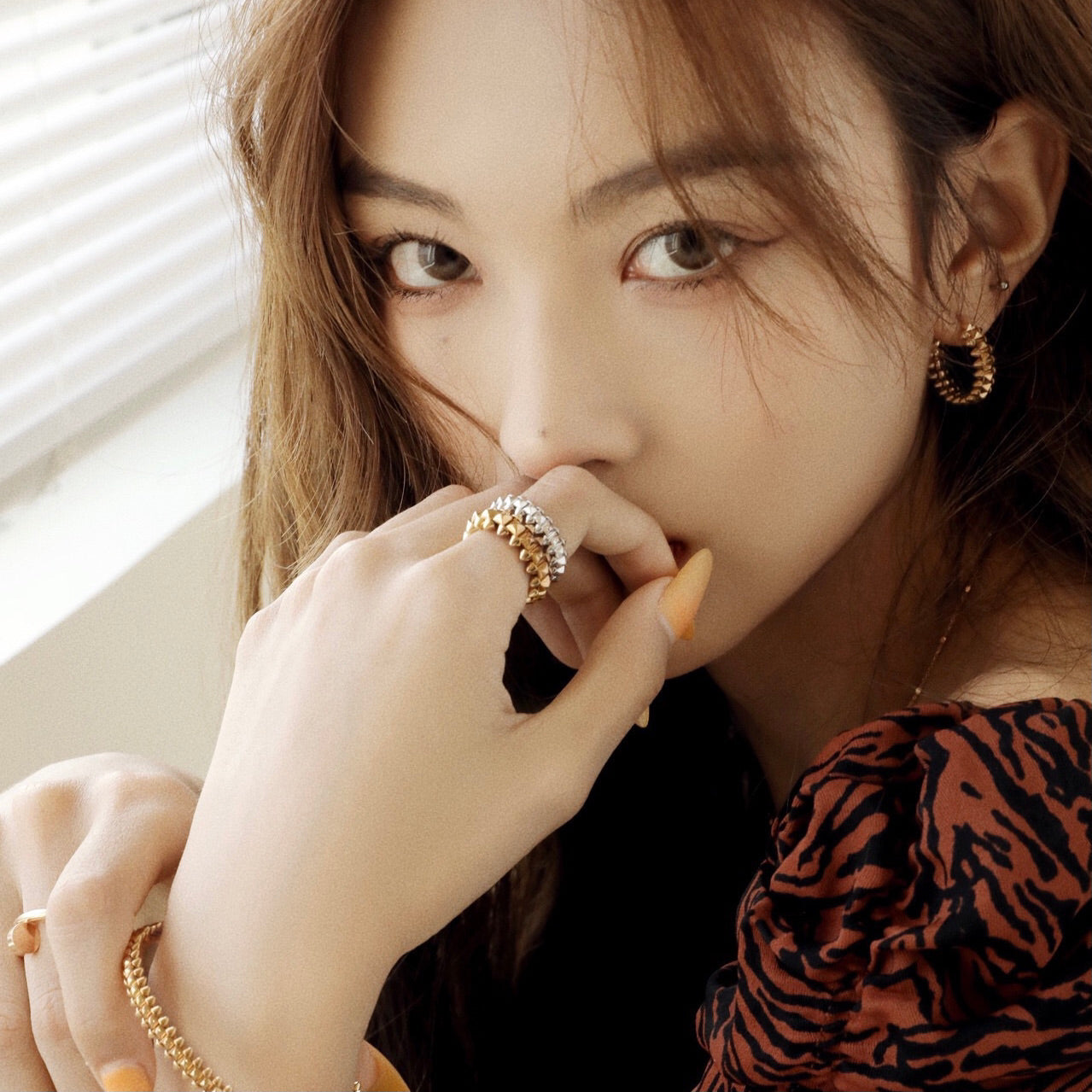 [Vicky]CLASH SMALL HOOP EARRINGS