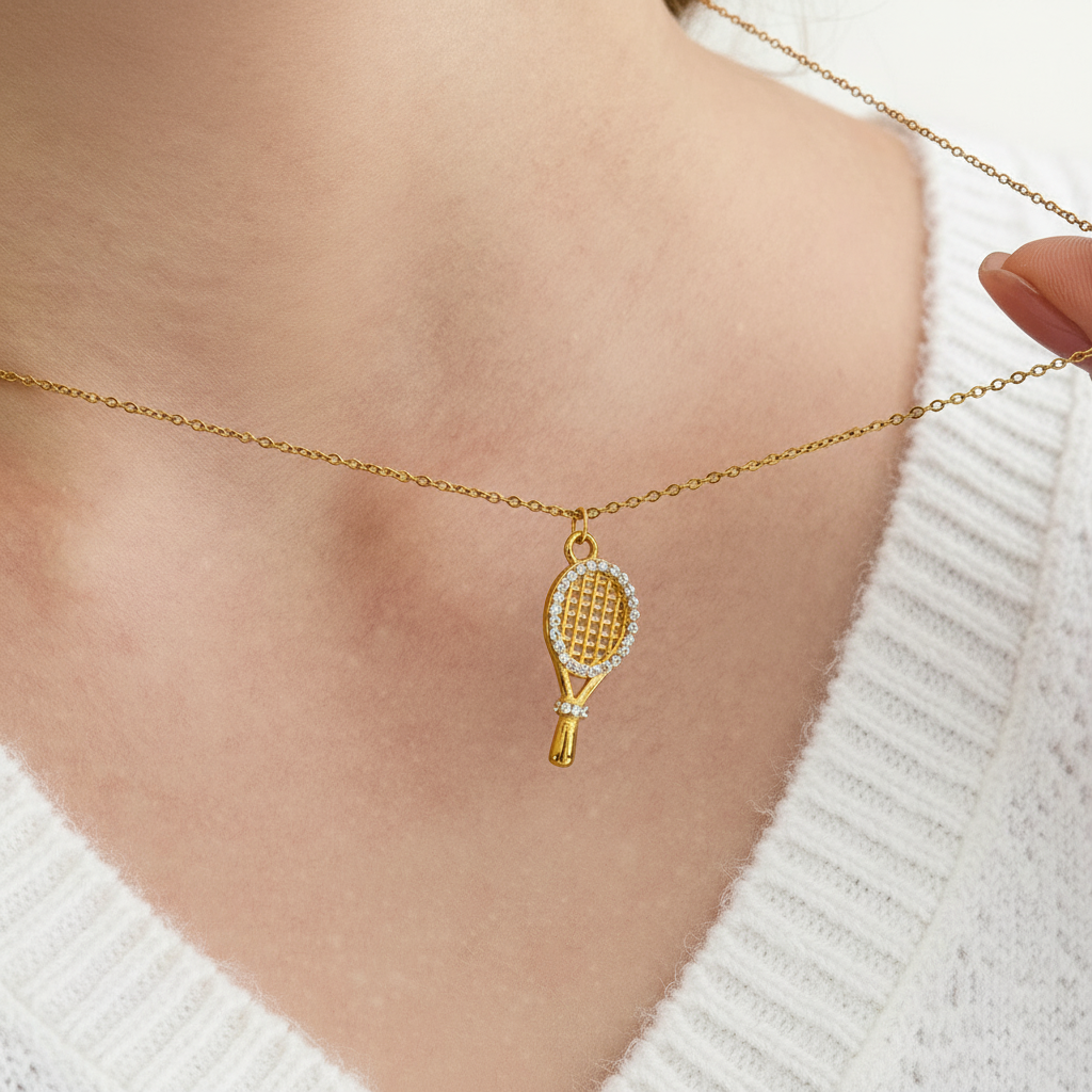 [Royal Vicky]Aces Gold Tennis Pendant