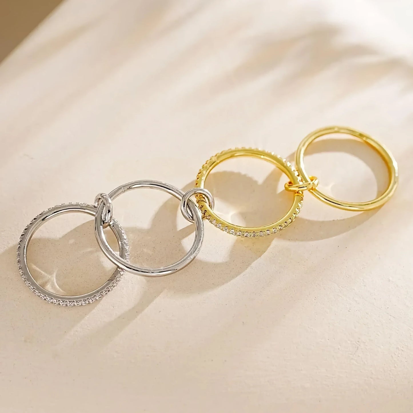 [Royal Vicky]Ivy Stacked Diamond Ring