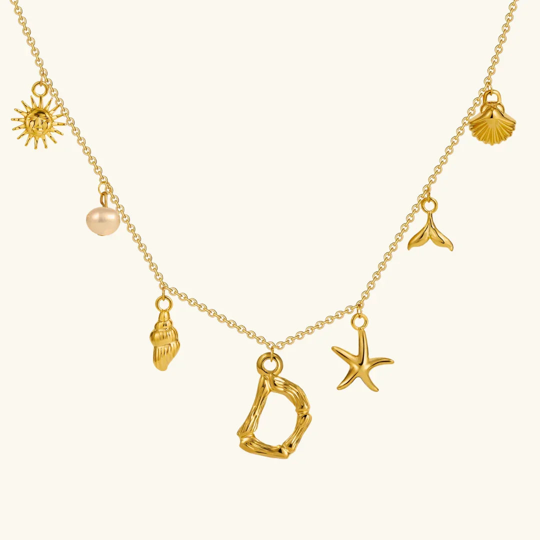 [Royal Vicky]Avaria Ocean Initial Necklace