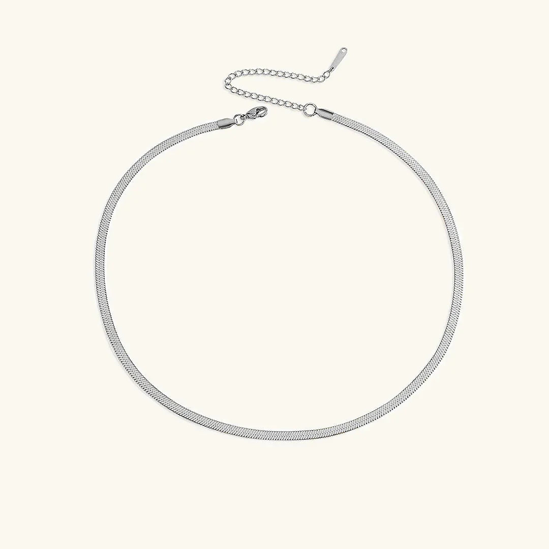 [Royal Vicky]Elizabeth Gold Herringbone Necklace