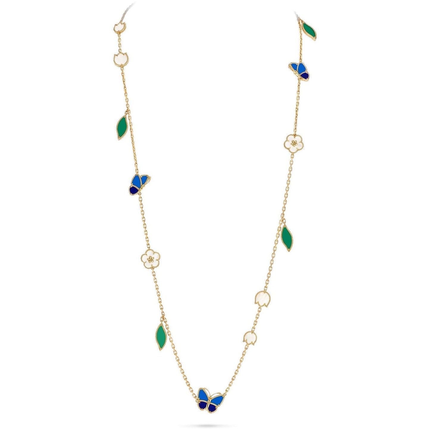 [Vicky]LUCKY SPRING BUTTERFLY 15 FLOWER NECKLACE
