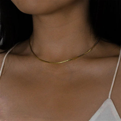 [Royal Vicky]Danica Box Chain Gold Necklace