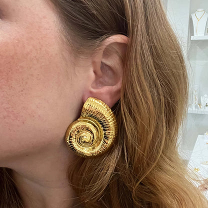[Royal Vicky]Nauticia Gold Shell Earrings