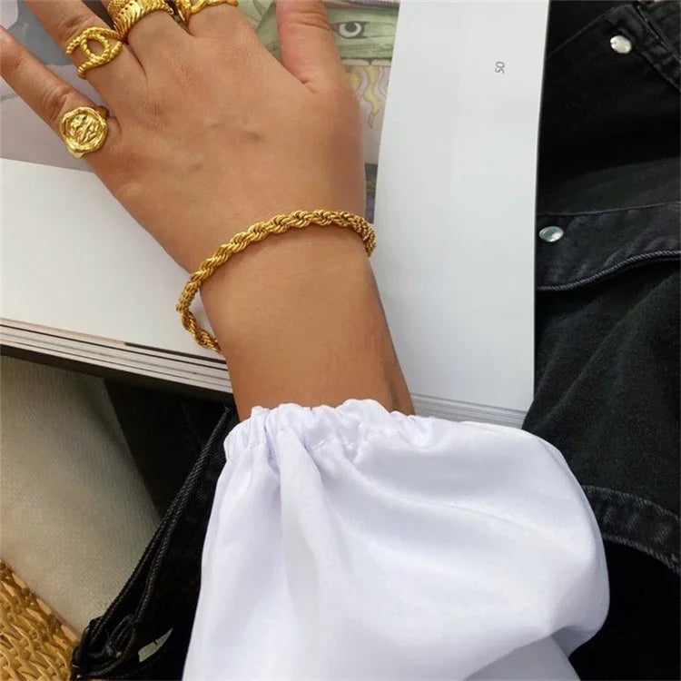 [Royal Vicky]Gigi Rope Chain Gold Bracelet