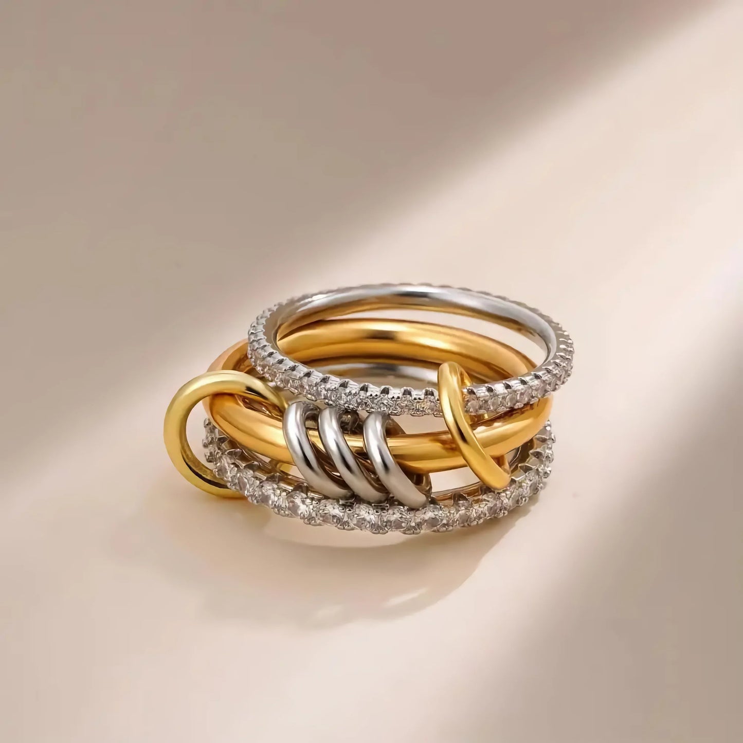 [Royal Vicky]Cosette Stacked Diamond Ring