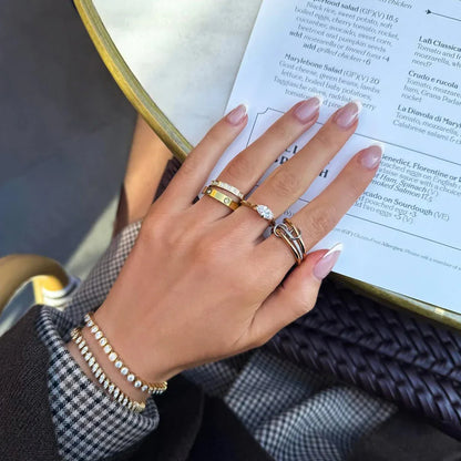 [Royal Vicky]Chastity Diamond Ring Stack
