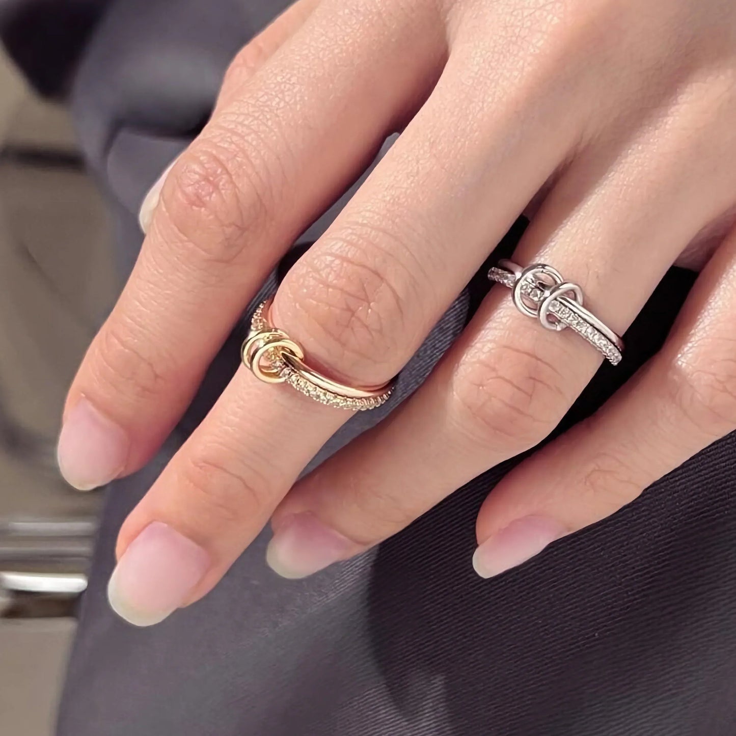 [Royal Vicky]Adela Stacked Diamond Ring