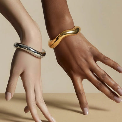 [Royal Vicky]Zaria Asymmetrical Gold Bangle