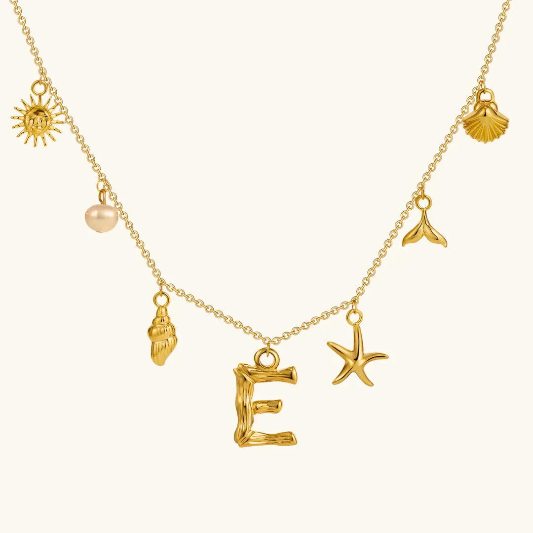 [Royal Vicky]Avaria Ocean Initial Necklace