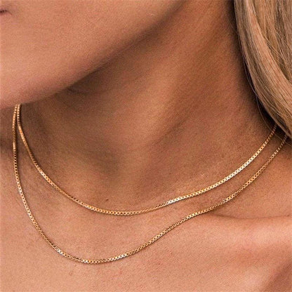 [Royal Vicky]Danica Box Chain Gold Necklace