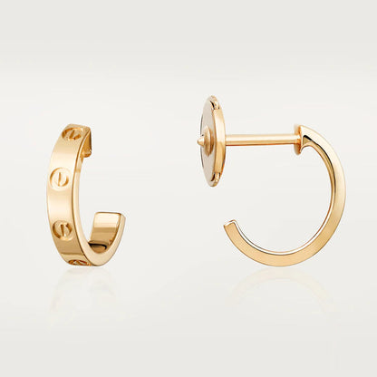 [Vicky]LOVE EARRINGS 2.65MM PINK GOLD