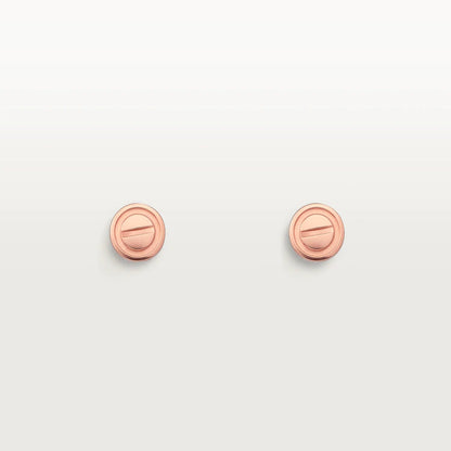 [Vicky]LOVE EARRINGS PINK GOLD 10MM