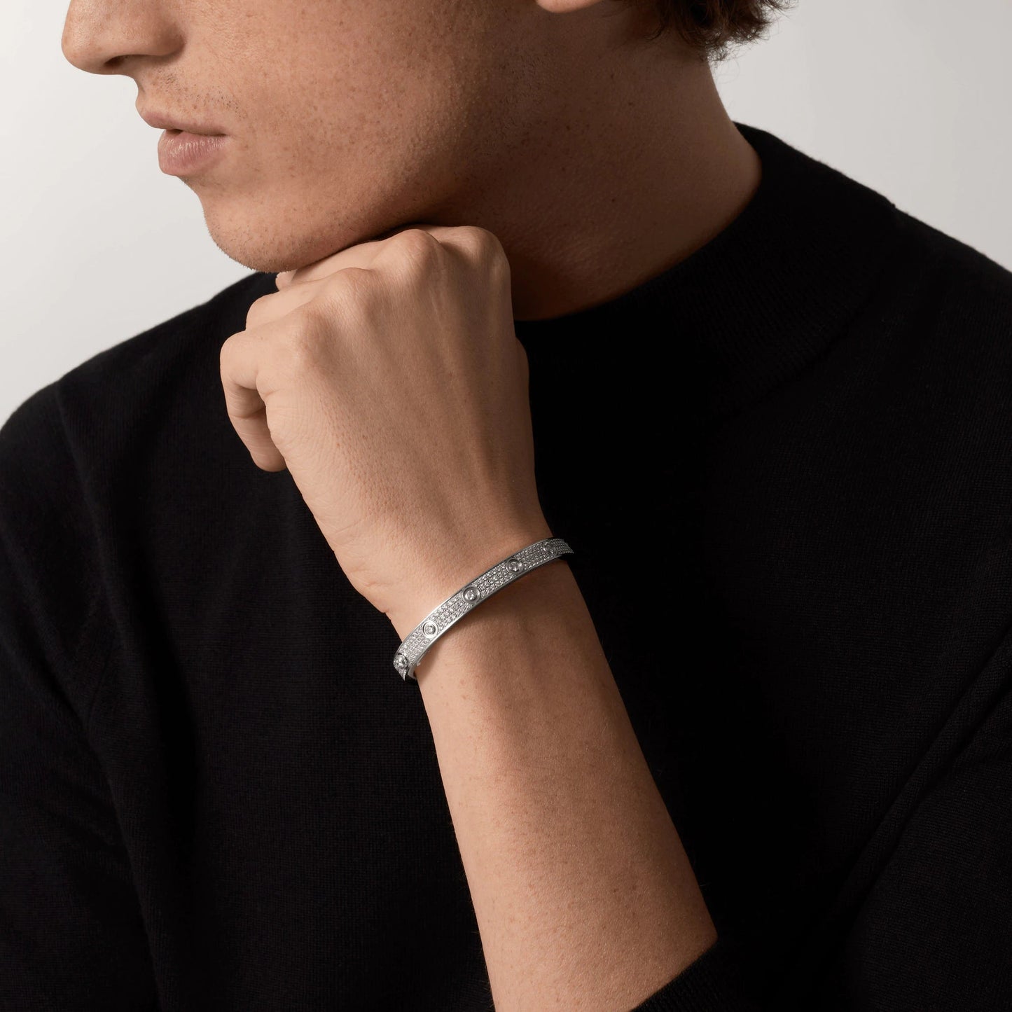 [Vicky]LOVE BRACELET 6.1MM DIAMOND-PAVED 10 BIG DIAMONDS