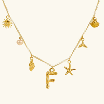 [Royal Vicky]Avaria Ocean Initial Necklace