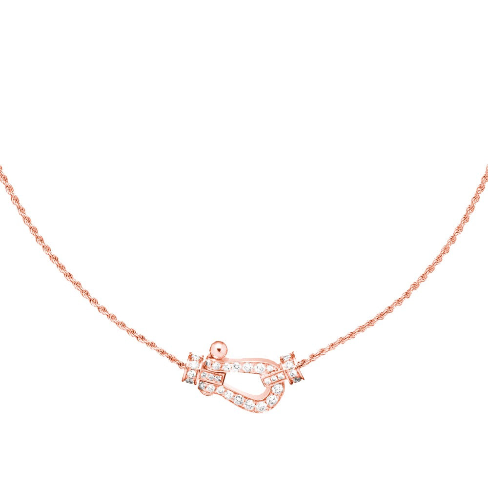 [Vicky]FORCE 10 PINK GOLD DIAMOND NECKLACE