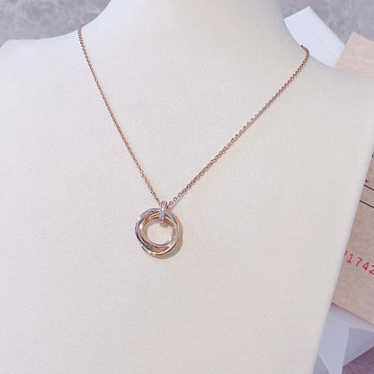 [Vicky]TRINITY NECKLACE GOLD  DIAMONDS