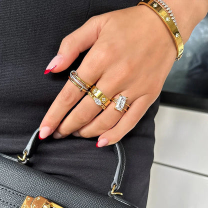 [Royal Vicky]Chastity Diamond Ring Stack