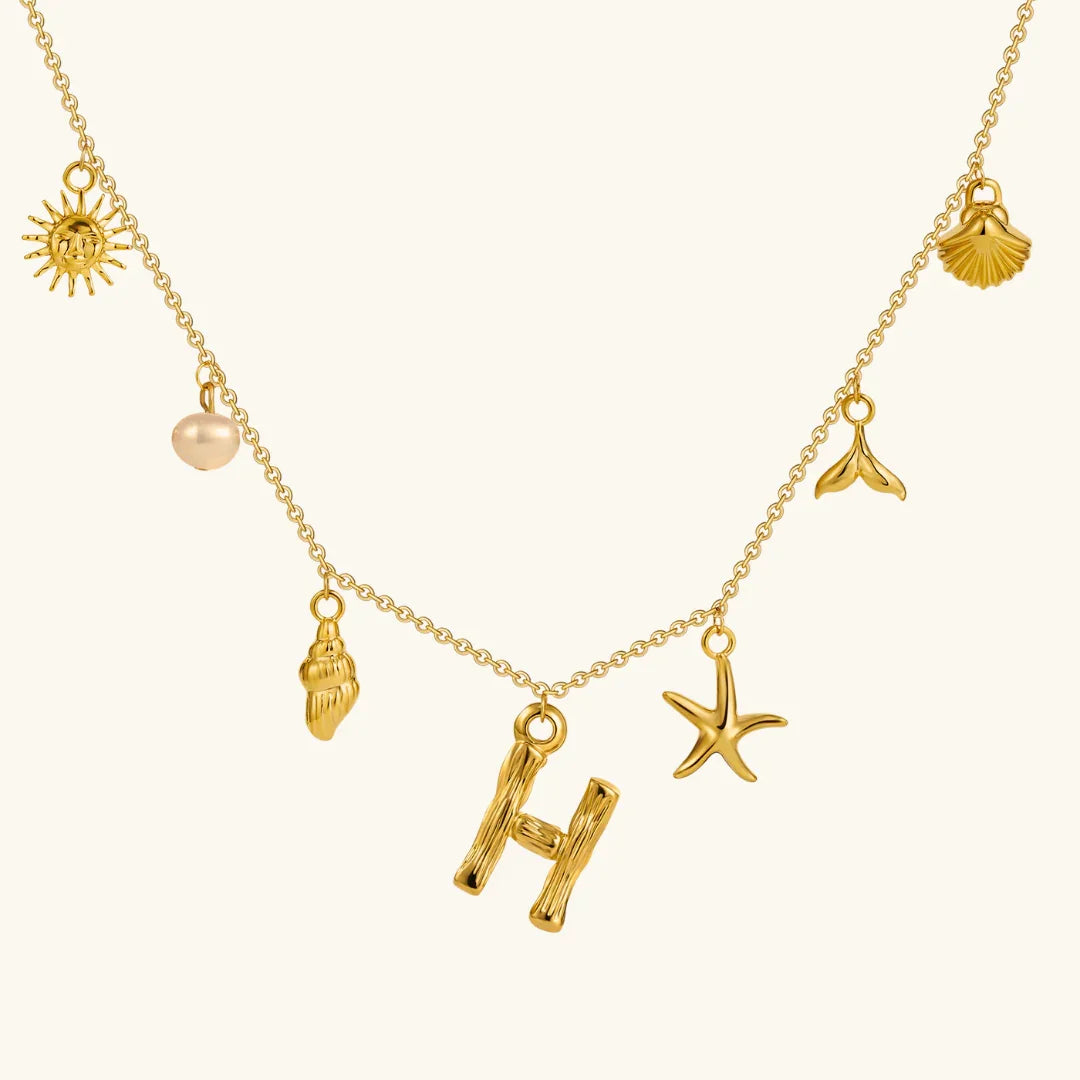 [Royal Vicky]Avaria Ocean Initial Necklace