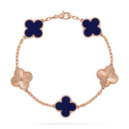 [Vicky]CLOVER 5 MOTIF LAPIS LAZULI BRACELET COLLECTION