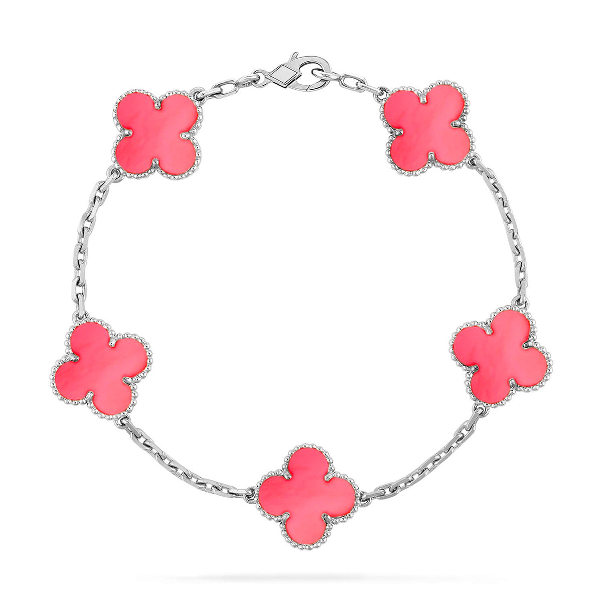 [Vicky] CLOVER 5 MOTIFS  PINK MOP BRACELET COLLECTION