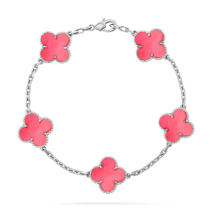 [Vicky] CLOVER 5 MOTIFS  PINK MOP BRACELET COLLECTION