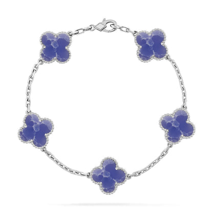 [Vicky]CLOVER 5 MOTIF BLUE VEINS BRACELET COLLECTION