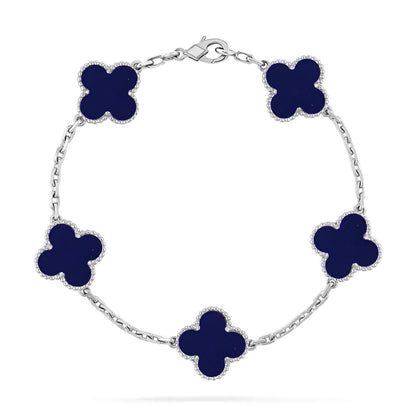 [Vicky]CLOVER 5 MOTIF LAPIS LAZULI BRACELET COLLECTION