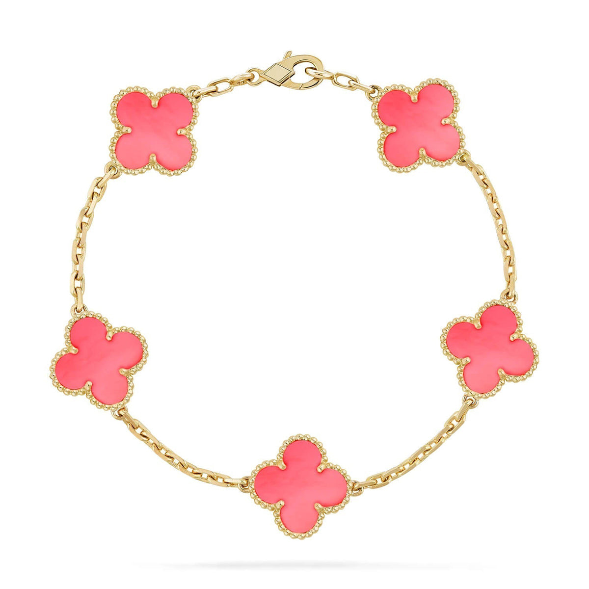 [Vicky] CLOVER 5 MOTIFS  PINK MOP BRACELET COLLECTION