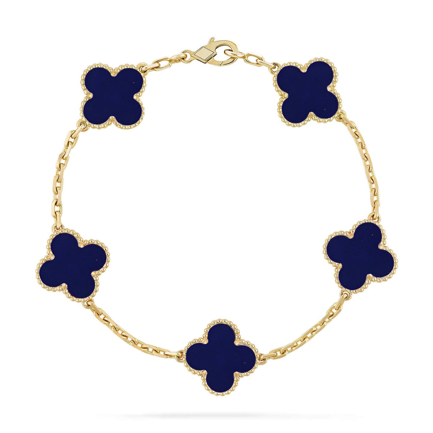 [Vicky]CLOVER 5 MOTIF LAPIS LAZULI BRACELET COLLECTION