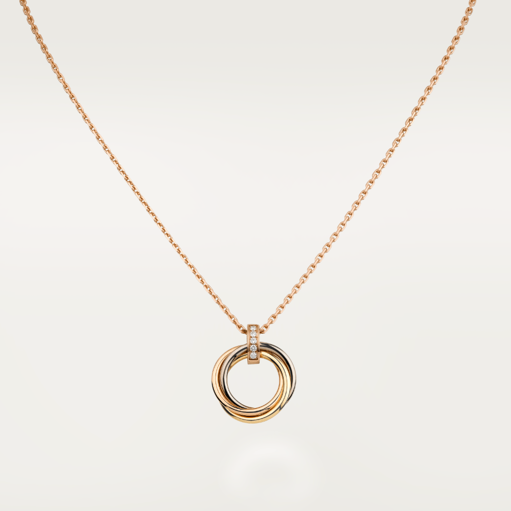 [Vicky]TRINITY NECKLACE GOLD  DIAMONDS