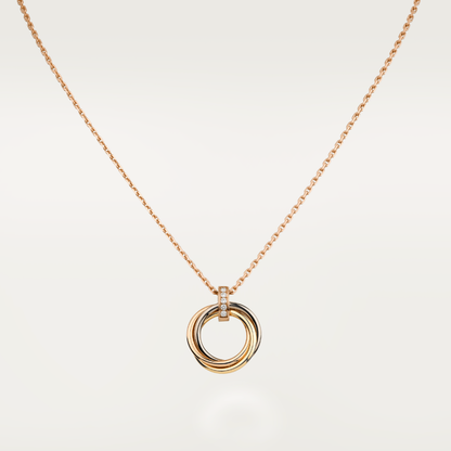 [Vicky]TRINITY NECKLACE GOLD  DIAMONDS