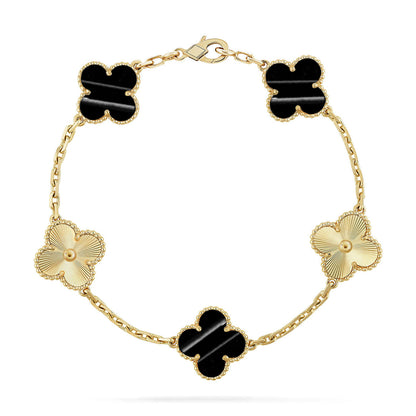 [Vicky] CLOVER 5 MOTIF PULSAR STONE BRACELET COLLECTION