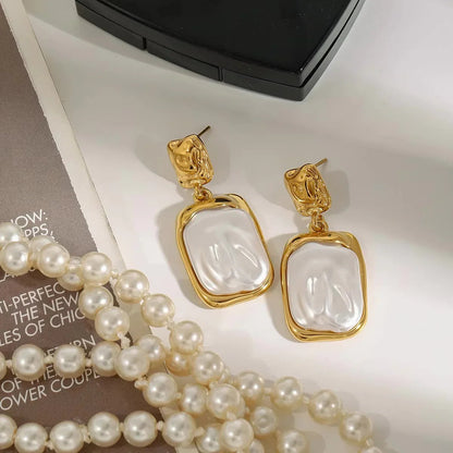 [Royal Vicky]Brittany Freshwater Pearl Slate Earrings